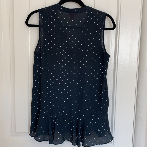 Joe Fresh Navy Polka Dot Tank - Picture 3 of 4